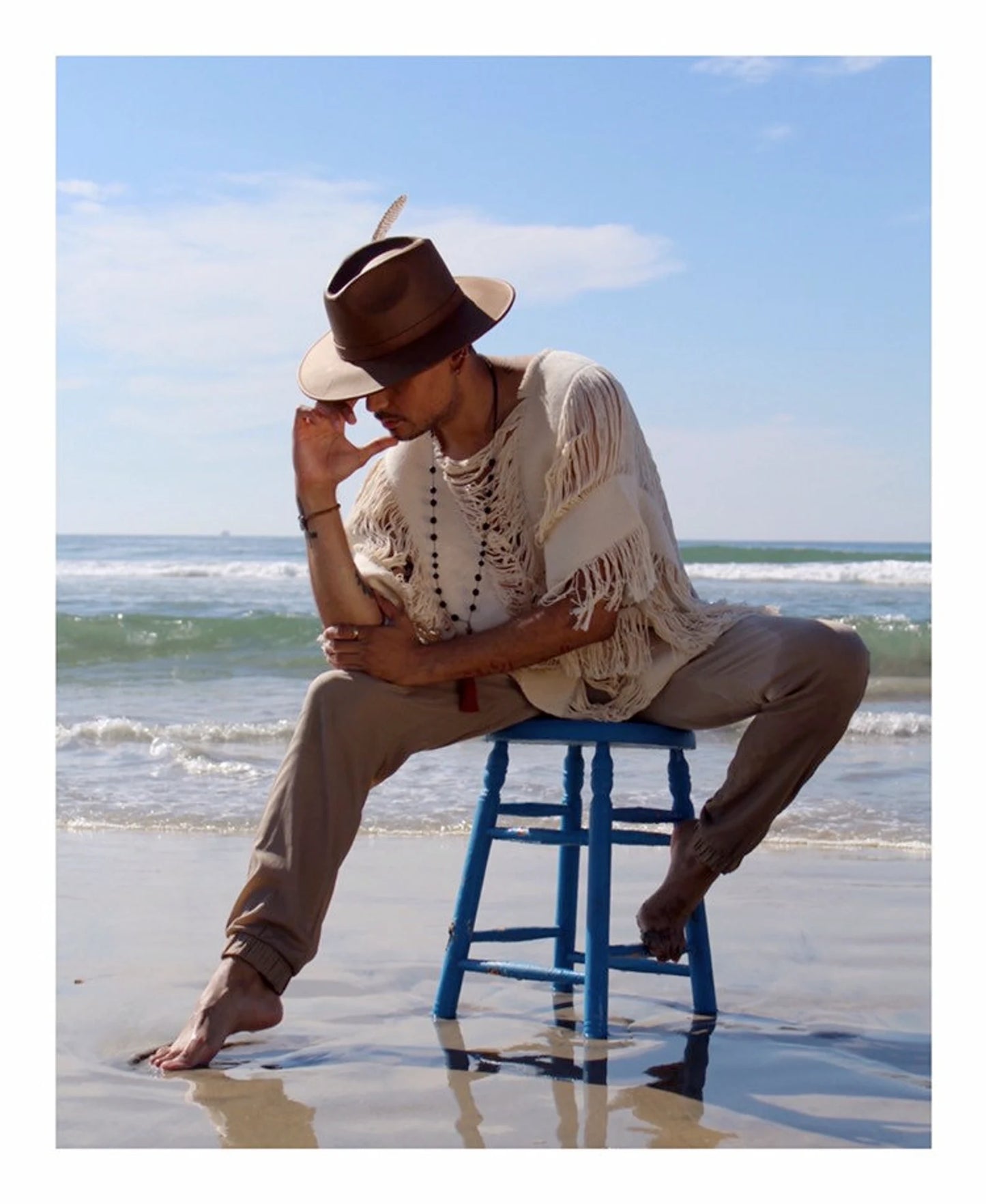 Frayed Poncho 27"