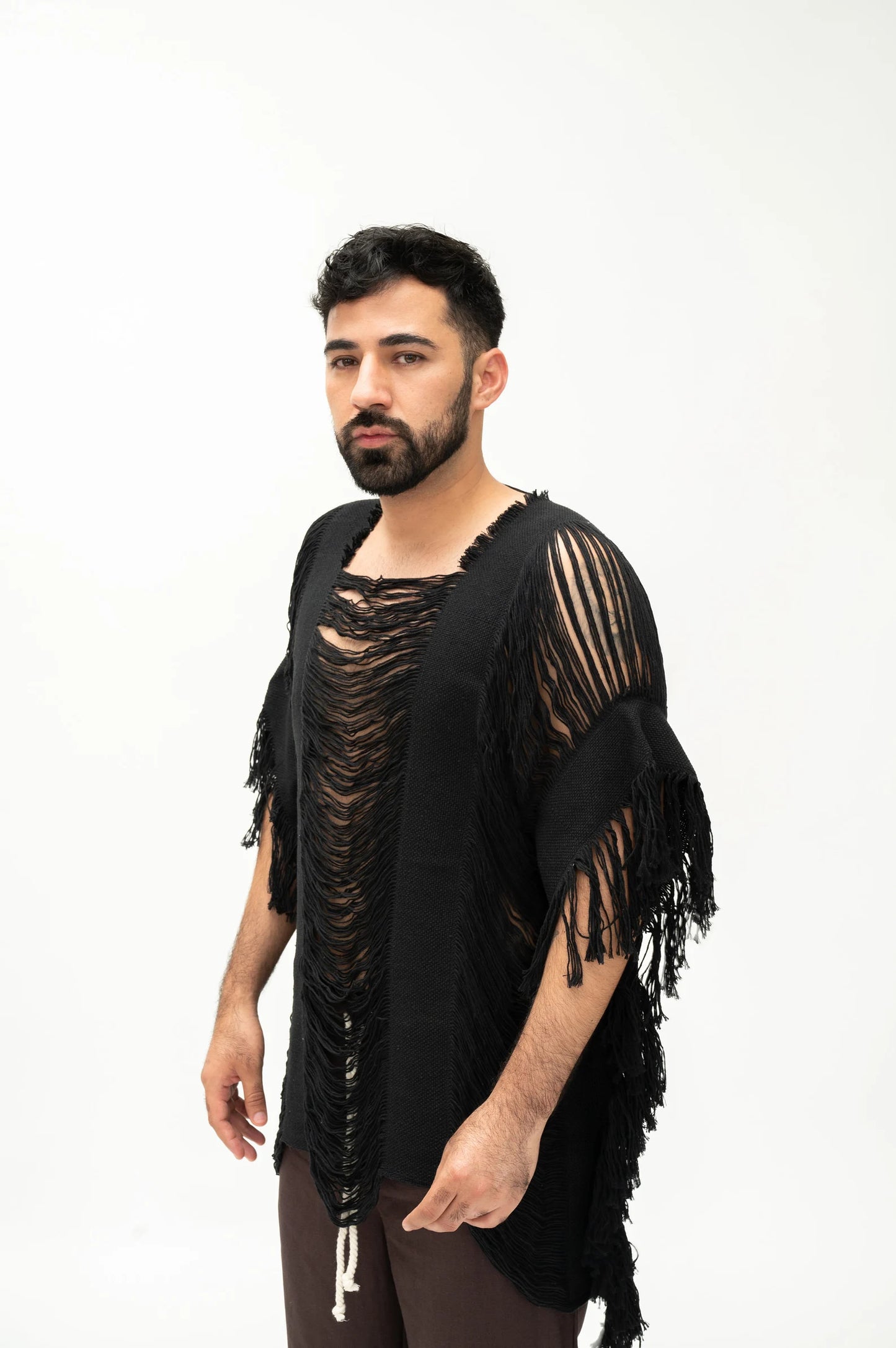 Frayed Poncho 27"