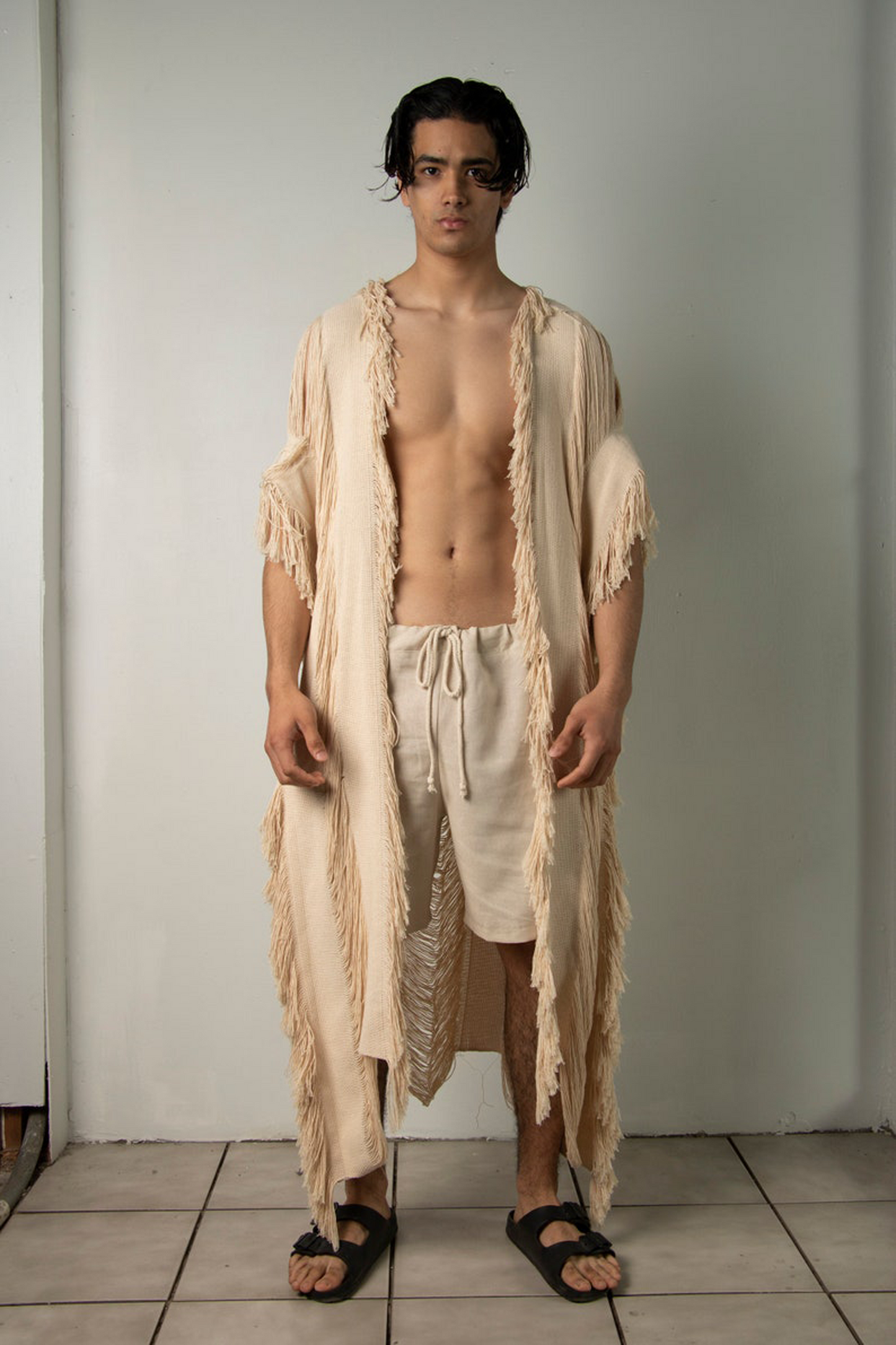Frayed Kimono 48" Full-Body