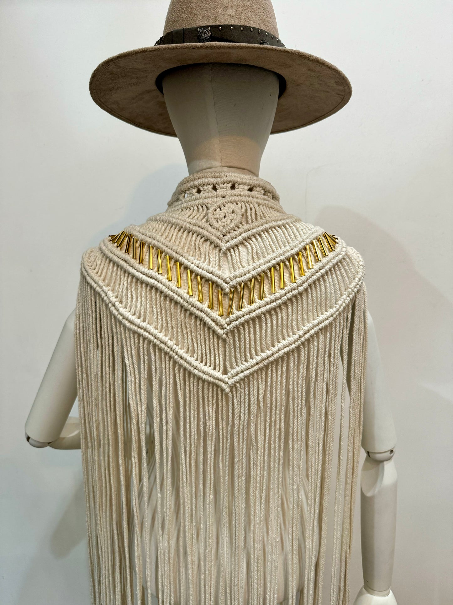 Solstice Macrame Vest, burning man festival handwoven top