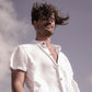 Soft Gauze Button-Up Shirt Short Sleeve
