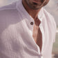 Soft Gauze Button-Up Shirt Short Sleeve