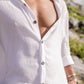 Soft Gauze Button-Up Shirt Long Sleeve