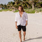 Soft Gauze Button-Up Shirt Long Sleeve