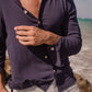 Soft Gauze Button-Up Shirt Long Sleeve