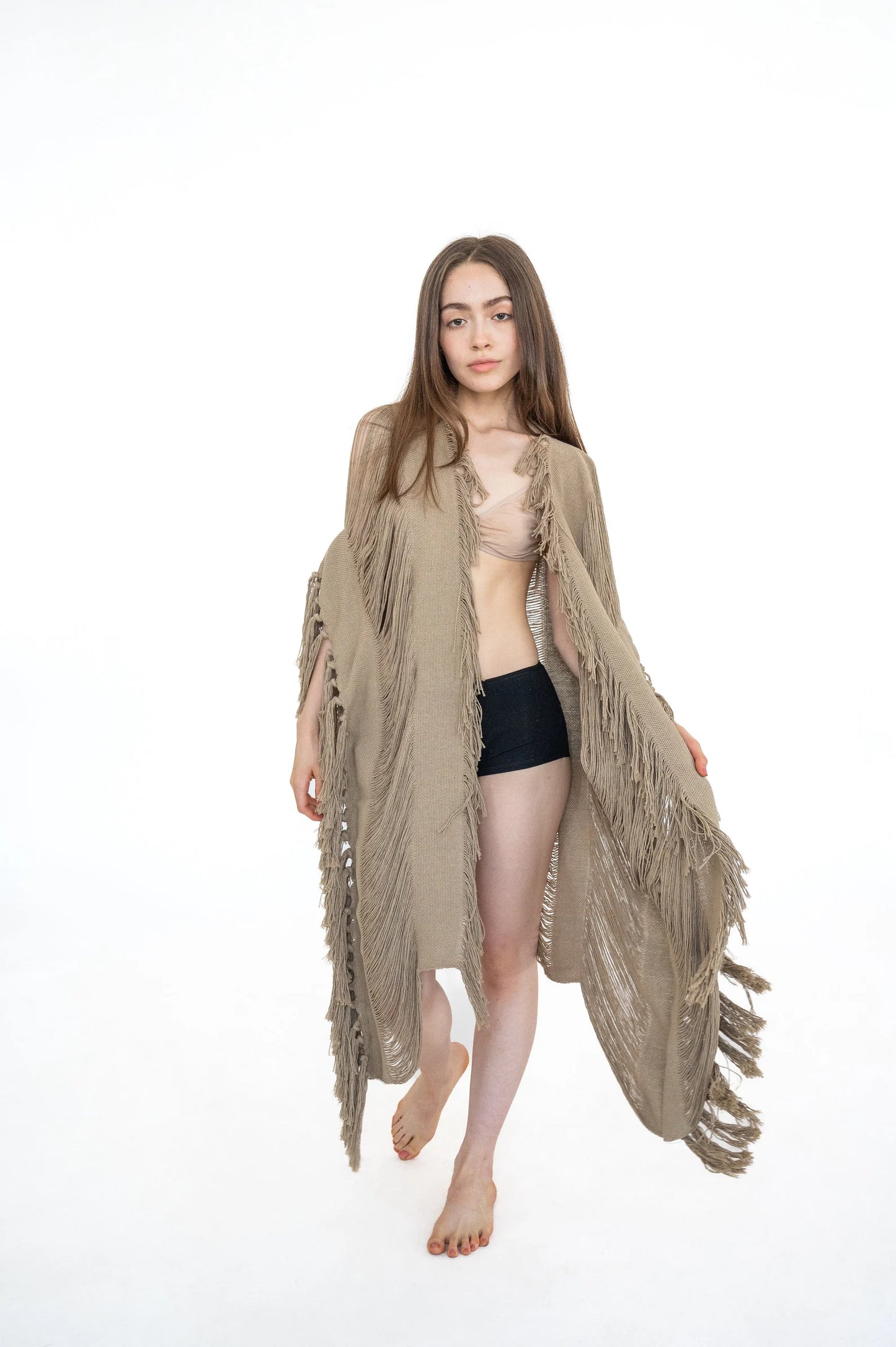 Frayed Kimono 35"