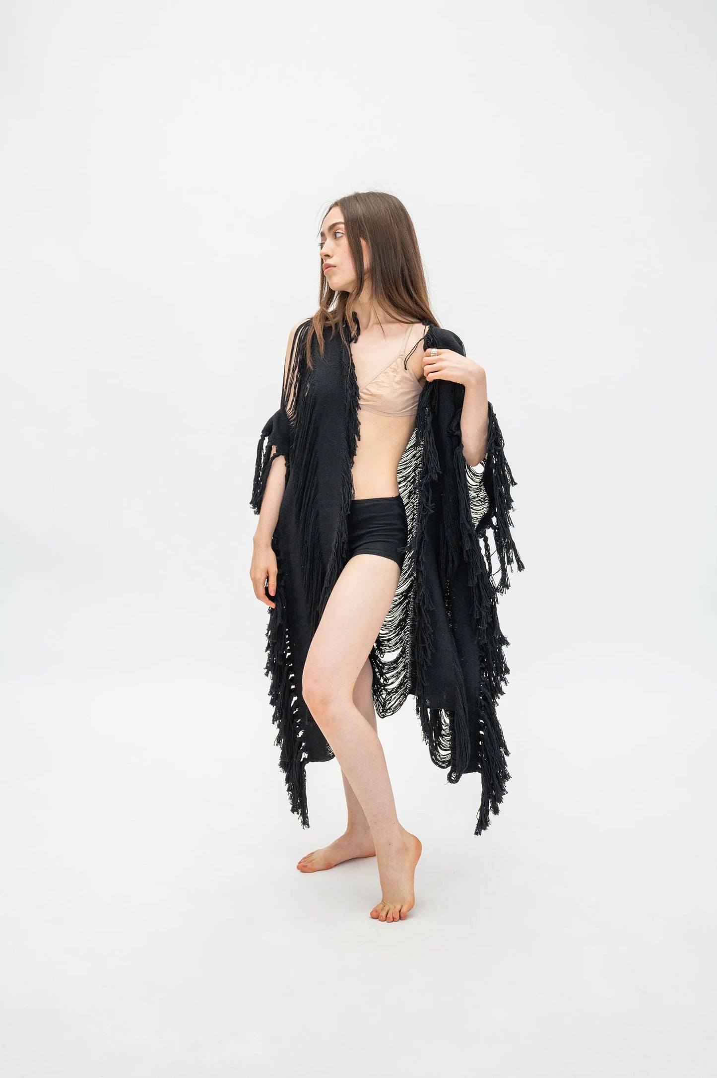 Frayed Kimono 35"